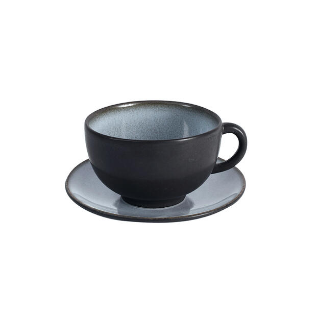 cup & saucer - l tourron écorce ceramic manufacturer